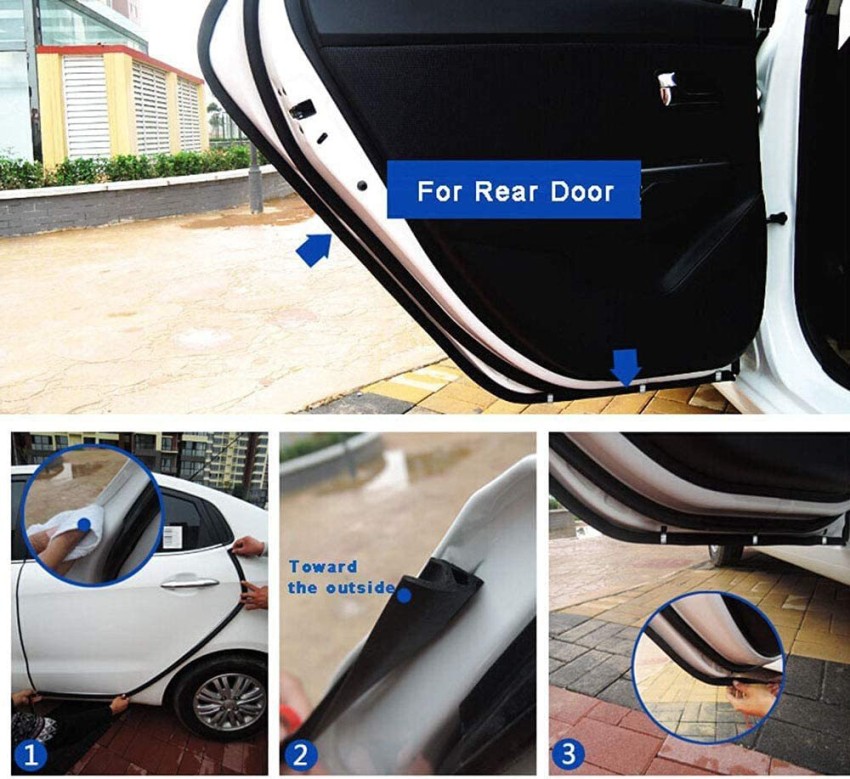 Automaze Car Window, Door Rubber Beading Seals for Dust, Water, Sound  Protection with Adhesive Tape (P Type 4 Meters) Car Beading Roll For Door,  Hood, Trunk, Boot Lid, Bonnet Price in India 