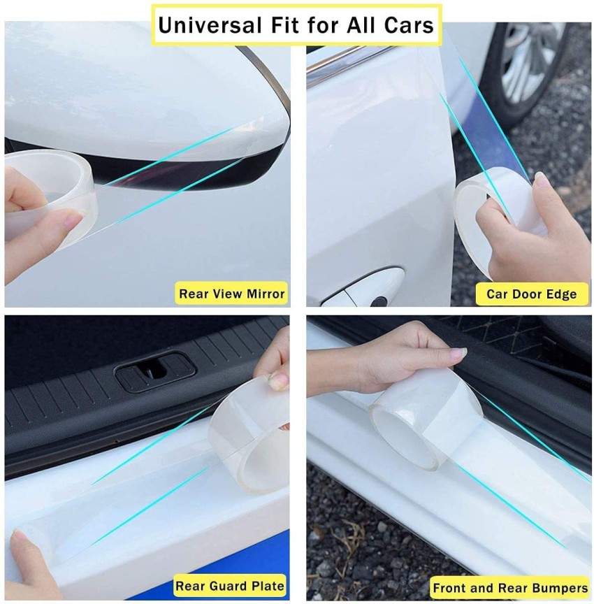 Car Door Edge Guards, Clear Invisible Carbon Fiber Auto Door Sill  Protector, Anti-Collision Transparent Adhesive Strip Film, DIY Vehicle Door  Trim