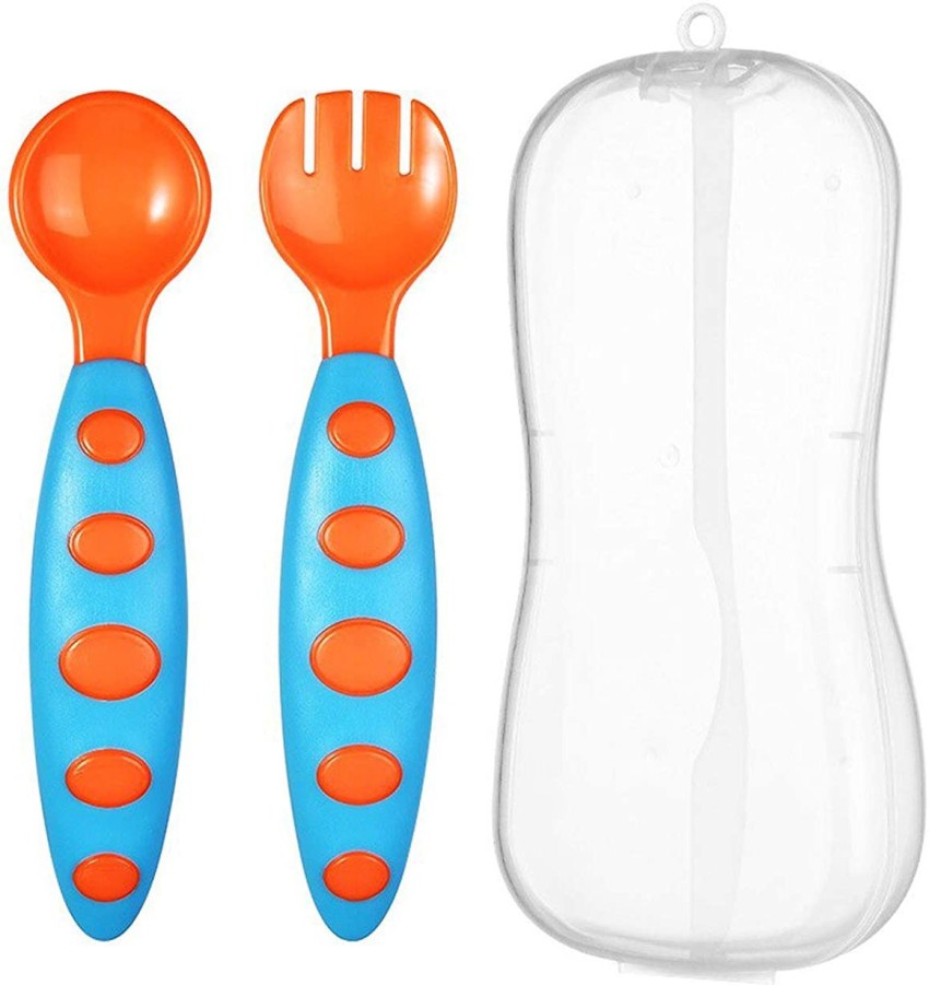 Chic Buddy Soft tip Silicone First Stage Training Spoons( Blue)Pack of