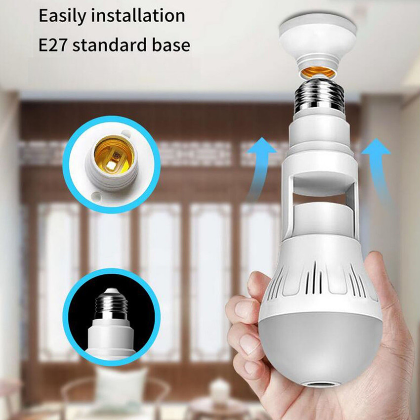 Cc camera in led bulb top