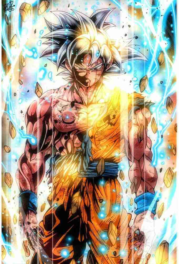 Goku super saiyan instinct wall poster REDCLOUD Paper Print