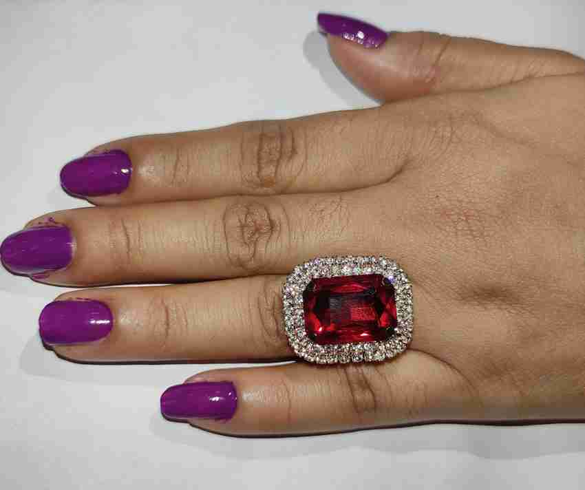 Big red stone ring deals