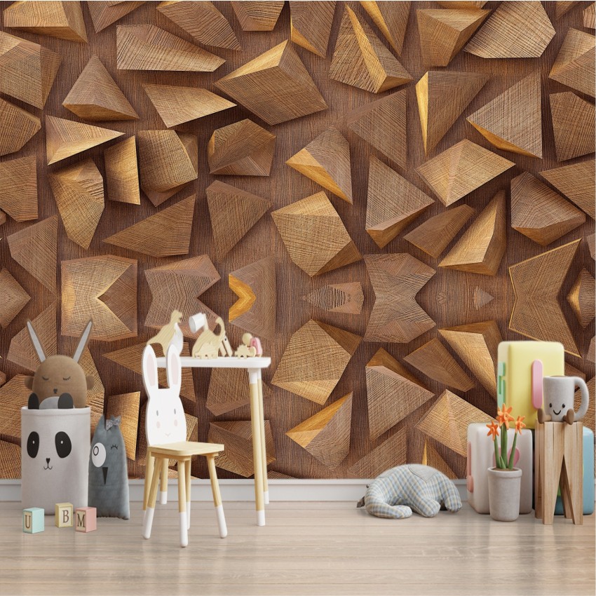 AS Création Wallpaper Wood 3D Copper Grey Metallic 361332