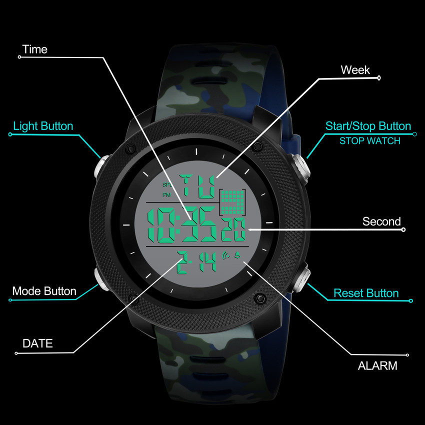Piaoma watch 3atm clearance cr2032