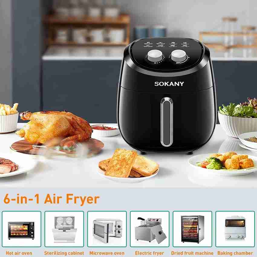 Air Fryer 8L,Electric Hot Oven Oilless Cooker for Healthy Oil Free & Low  Fat Cooking , Baking and Grilling,Timer & Temperature Control,Nonstick  Basket,1400W (White) : : Home & Kitchen