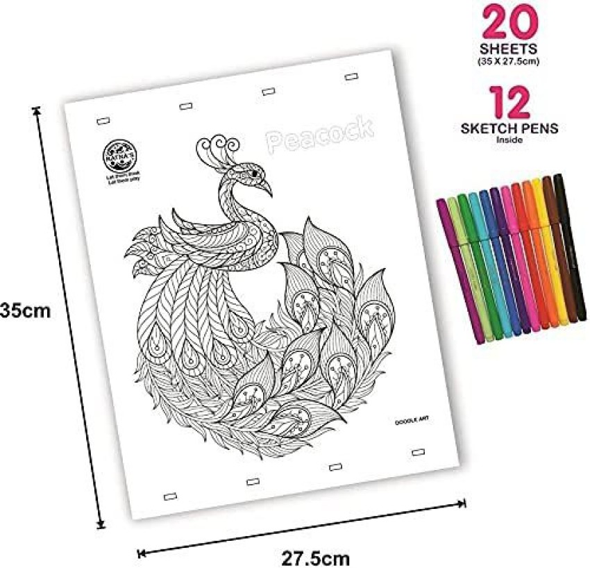 RATNA'S Mandala art A perfect Coloring kit for all ages (1069) - Mandala  art A perfect Coloring kit for all ages (1069) . shop for RATNA'S products  in India.