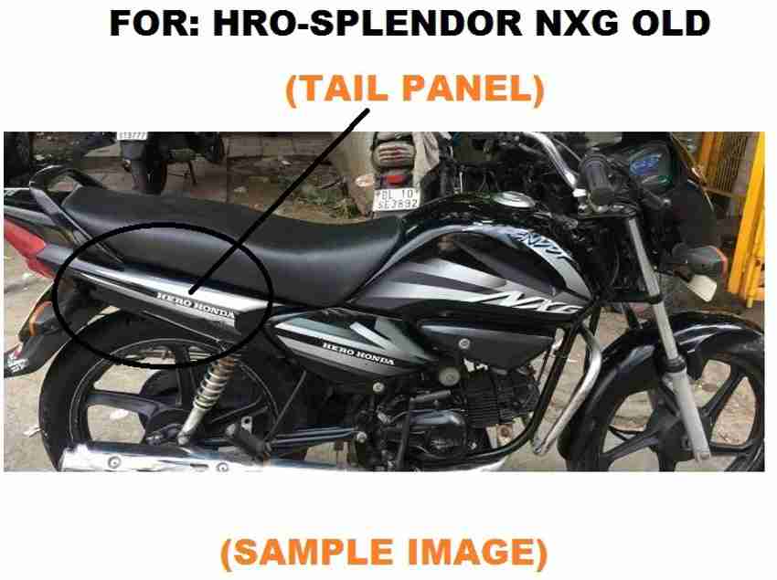 ULTRA TAIL PANEL SPLENDOR NXG OLD MODEL BLACK SILVER Bike Crash