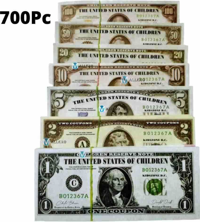 Toy sales dollar bills
