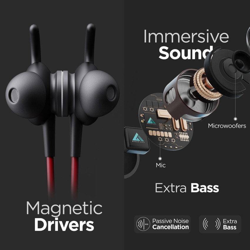 Boult ProBass Escape with 10H Playtime Extra Deep Bass Bluetooth
