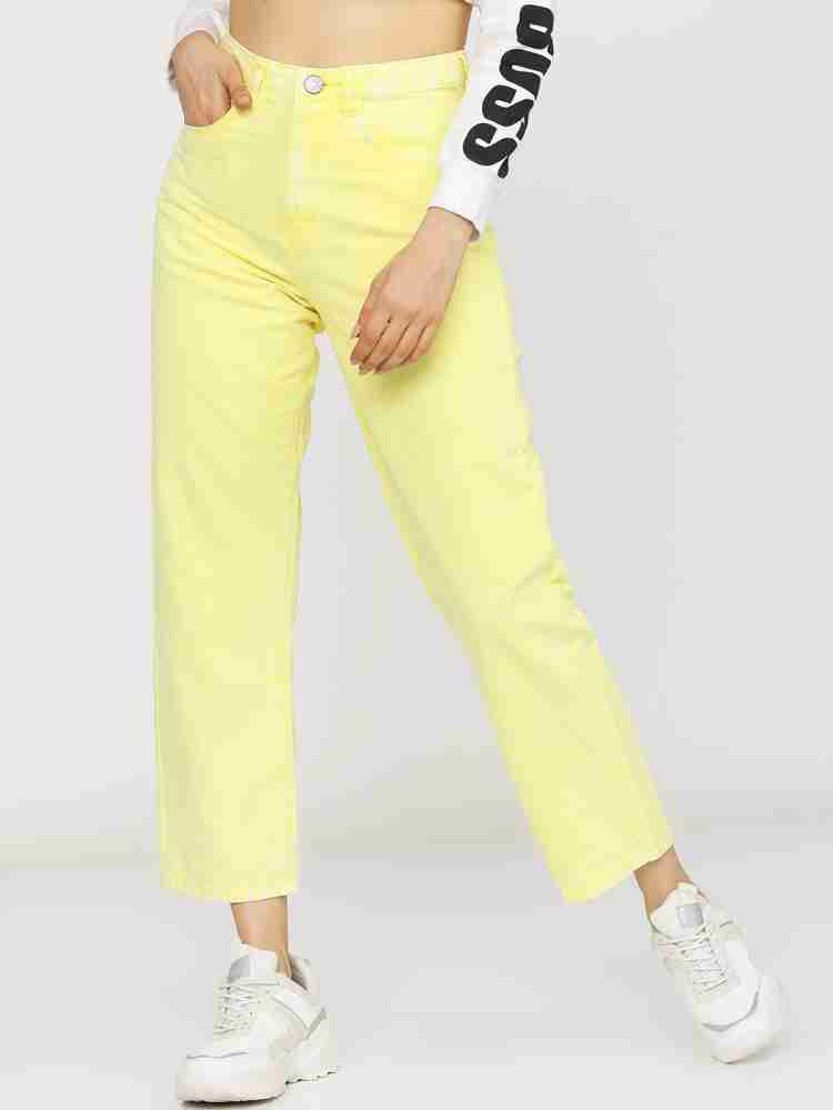 Tokyo Talkies Flared Women Yellow Jeans