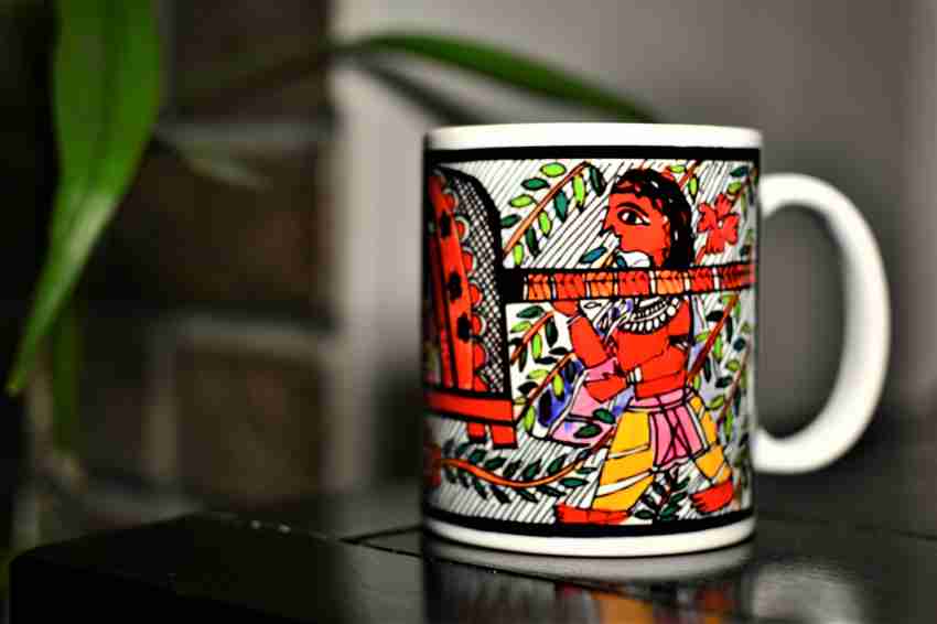 CloudTrove Madhubani inspired palanquin design Ceramic Coffee Mug