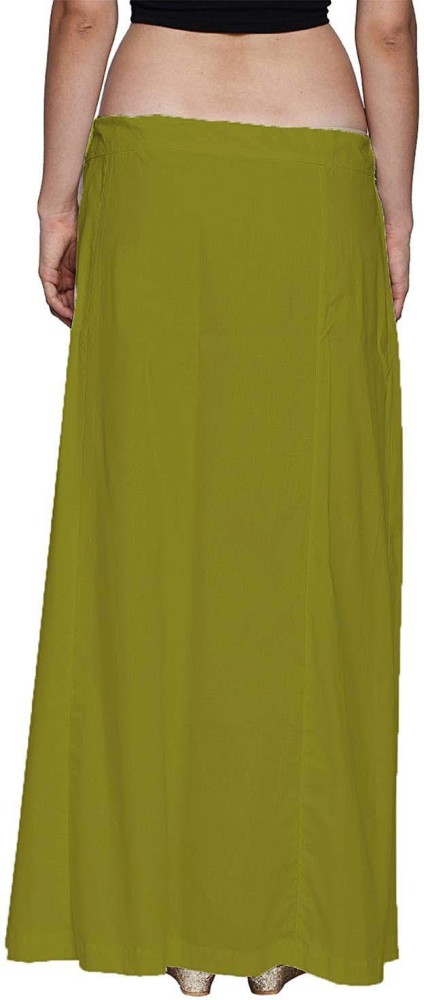 Inskirt Solid Cotton Saree Underskirt Petticoat Skirt Indian Sari  Innerwear-PT1P 
