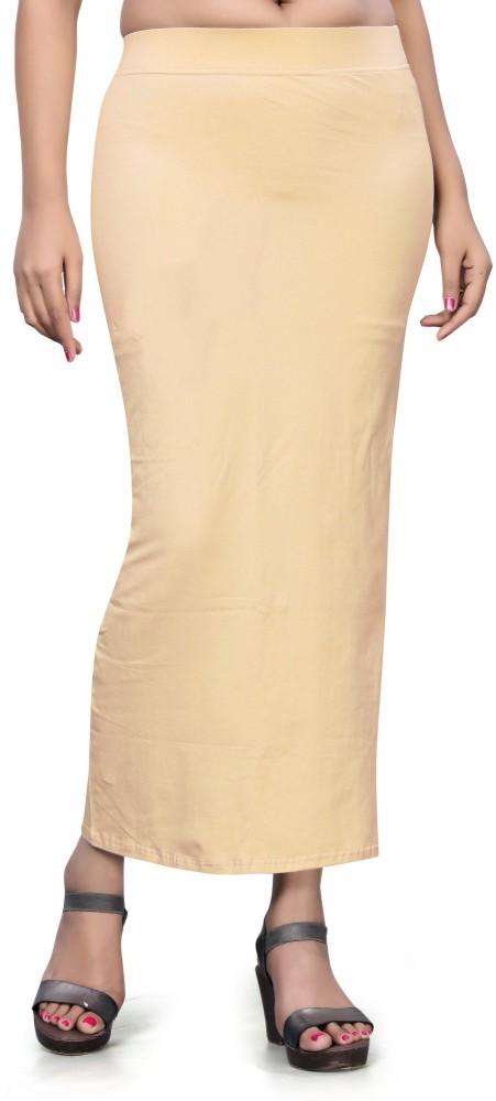 GLEAMRUSH GLSW401_Beige color shapewear petticoat saree Nylon