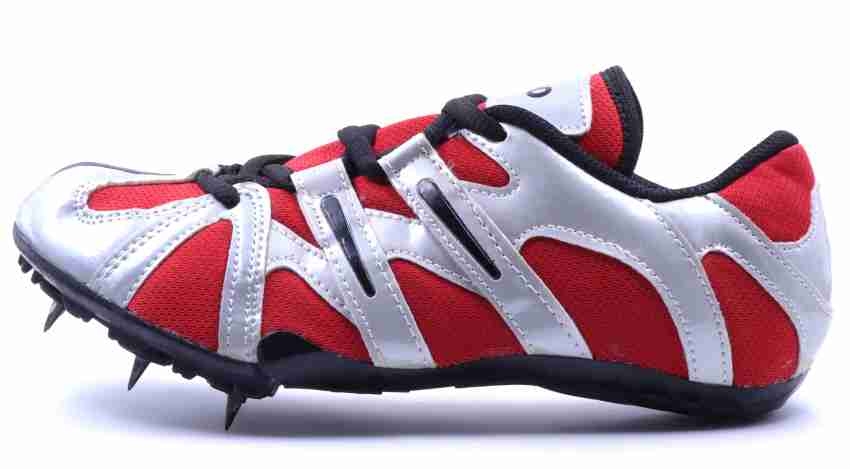 Red and black track on sale spikes