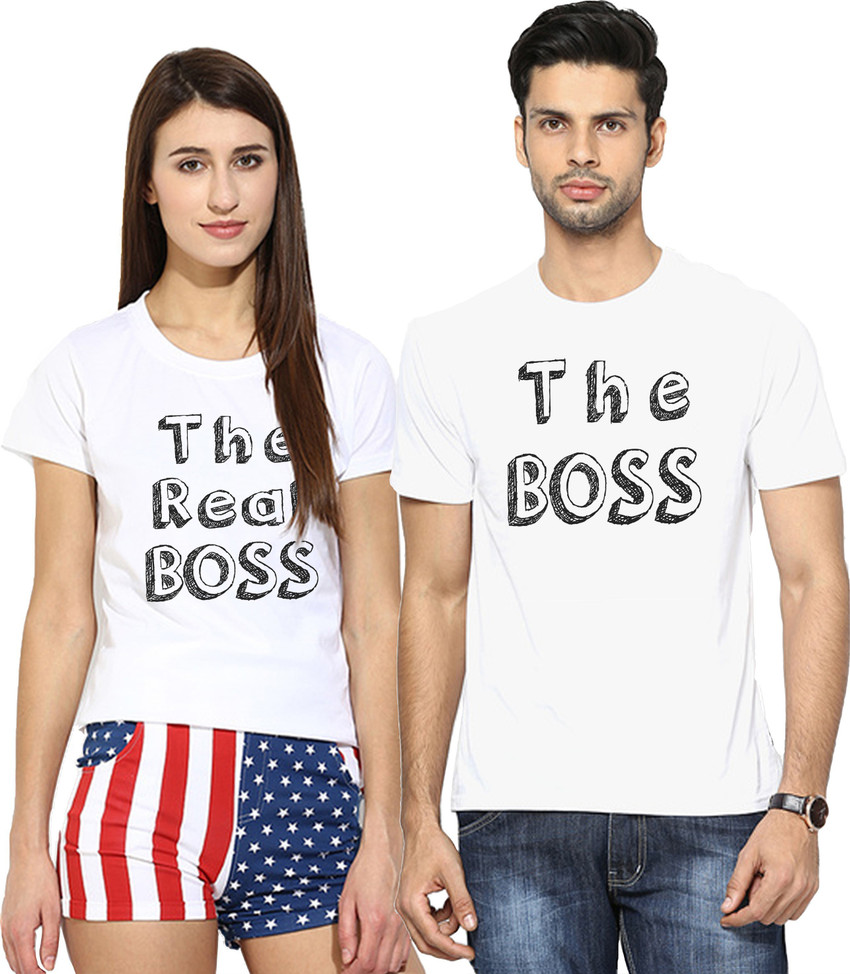 Young trendz Printed Couple Round Neck White T Shirt Buy Young