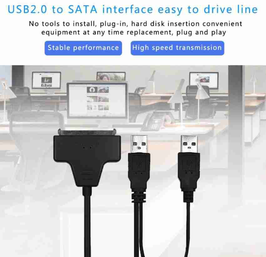 USB To Connect SATA 2.5'' Laptop Hard Disk Drive SSD HDD Adapter Cables  Line