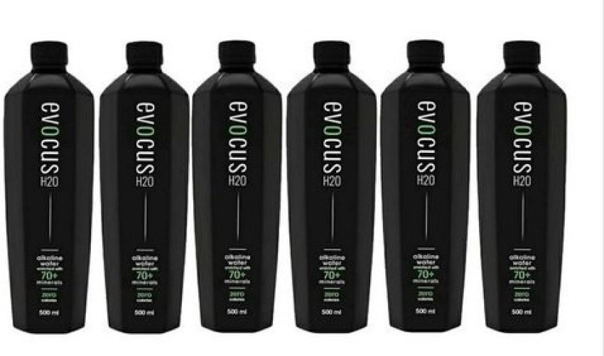 Evocus H2O India's First Black Alkaline Water with 70+ Natural Minerals, 8+  pH Alkaline Water (500Ml) Pack of 24 : Buy Online at Best Price in KSA -  Souq is now : Grocery