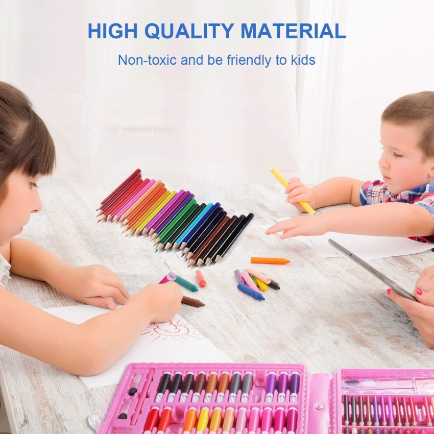 SHK Digitrade Art Kit - Portable 150 Pieces Children Drawing  Colouring Set without Cardboard Package Box - Art Sets