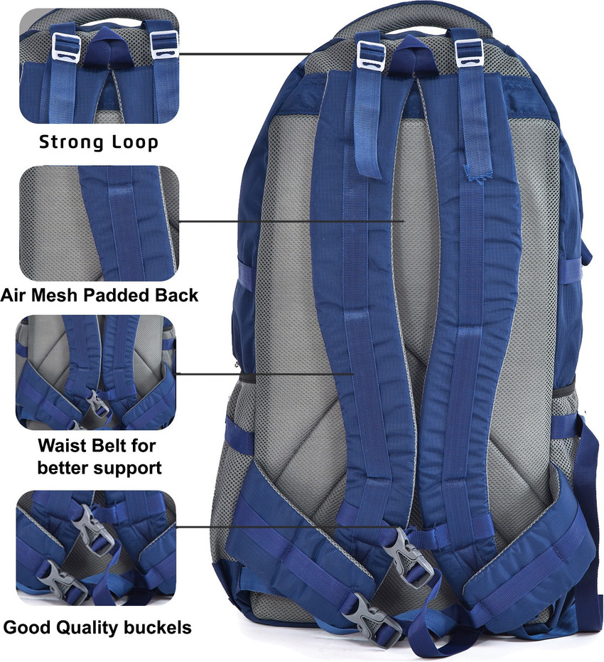 Keywin 65L Large Jumbo Big Travel Backpack for Outdoor Sport Tracking Camp Hiking Trekking Pithu Bag Camping Rucksack 55 L Laptop Backpack Blue Price in India Flipkart