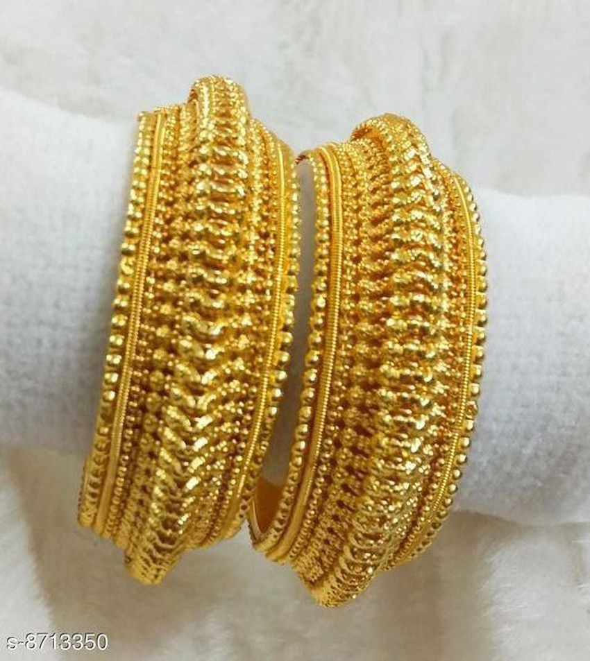 Shree Enterprises Brass Gold plated Bangle Set Price in India