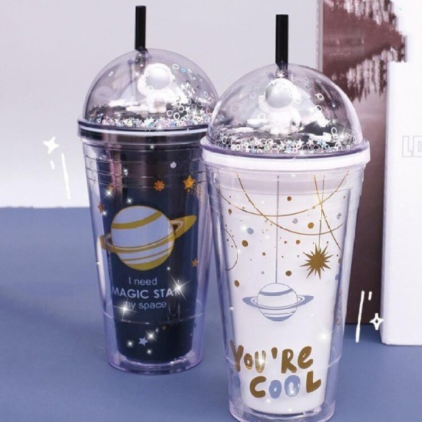 NXTMET Galaxy Sparkle Sipper Bottle With Straw set of 2 pc 500 ml Sipper -  Buy NXTMET Galaxy Sparkle Sipper Bottle With Straw set of 2 pc 500 ml Sipper  Online at