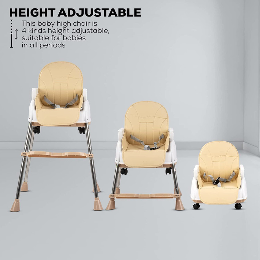 Baby high chair adjustable height clearance