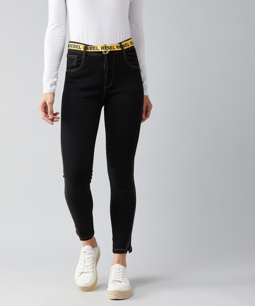 DOLCE CRUDO Skinny Women Black Jeans - Buy DOLCE CRUDO Skinny Women Black  Jeans Online at Best Prices in India