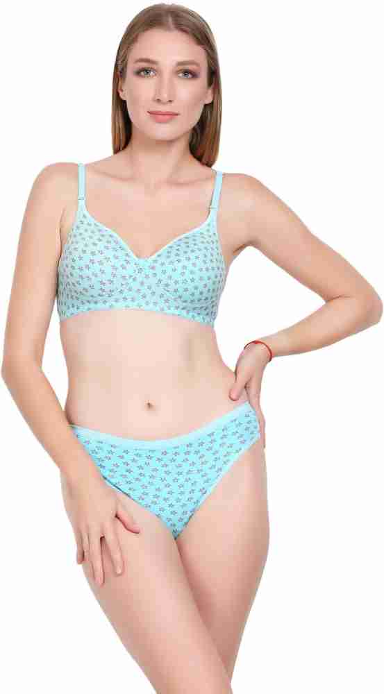 Uniqlive Women Bra Panty Set  Polka Dot Printed Lingerie Set For