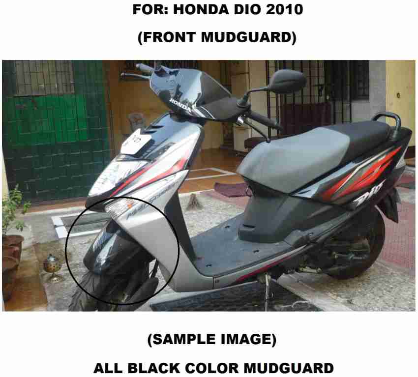 Honda dio front mudguard best sale black price