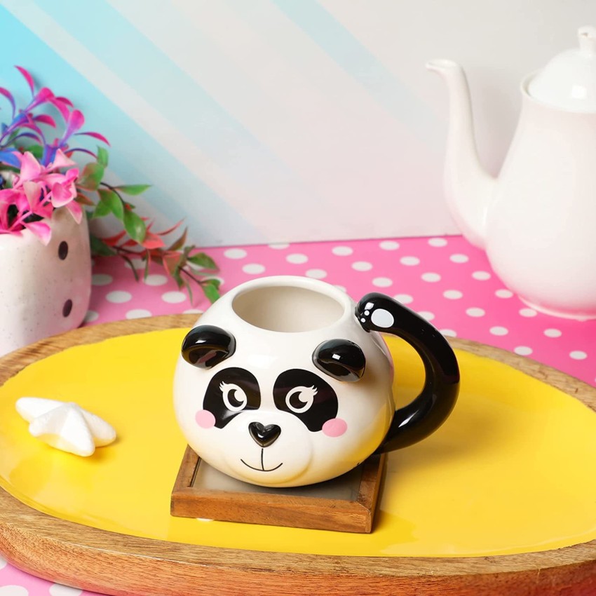 3D Novelty Pottery Coffee Cup Ceramic Animal Cute Pandas Gift