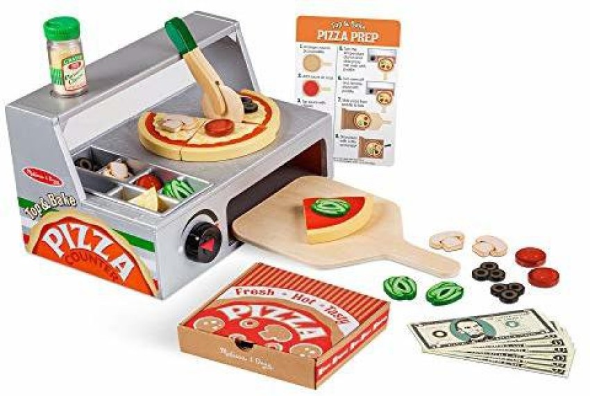  Melissa & Doug Pizza Party Wooden Play Food Set With