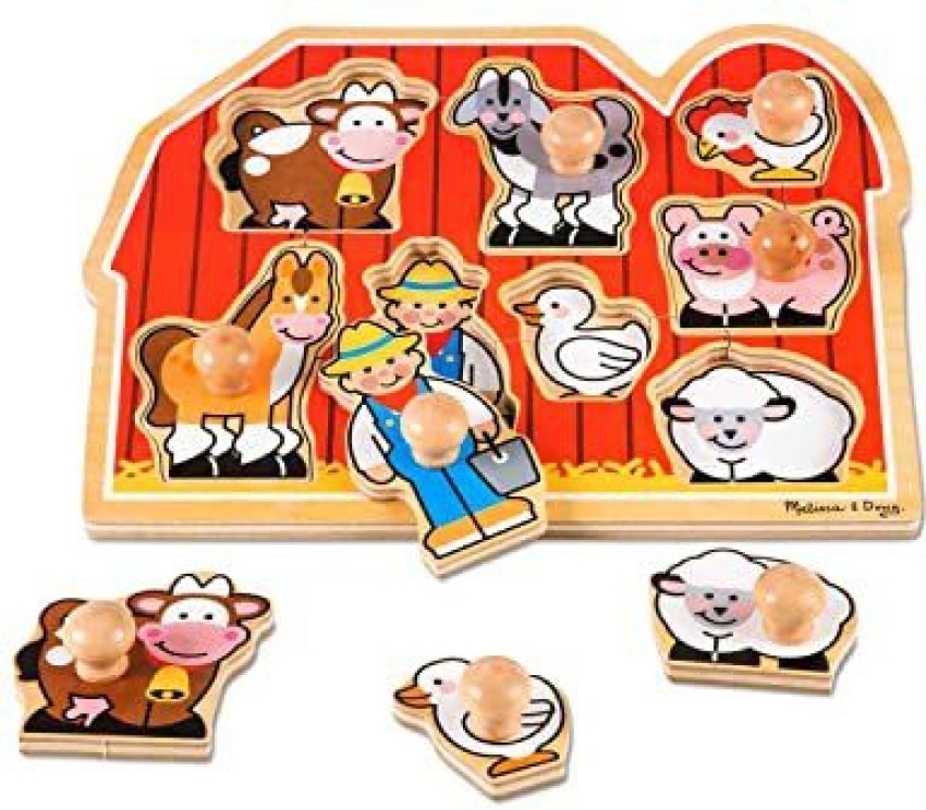 Melissa & Doug Farm Animals Jumbo Knob Wooden Puzzle