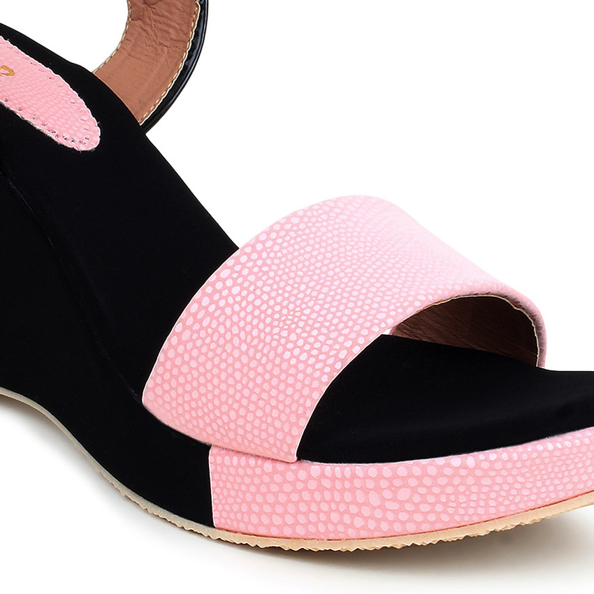 Pink wedge sandals shop