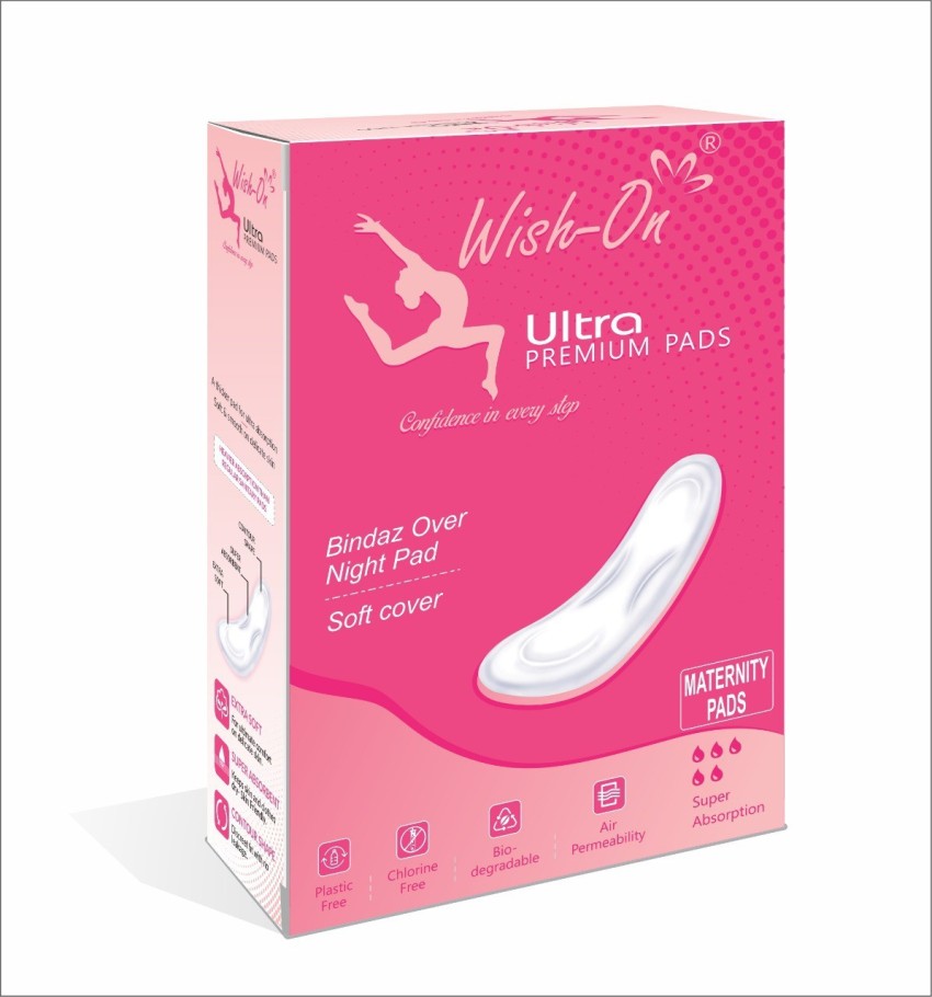Wish-On Ultra Thin Sanitary Pads For Womens with Wings | Sanitary Napkins  For Womens | Pads For Women | Size-XXL | 30 Pcs