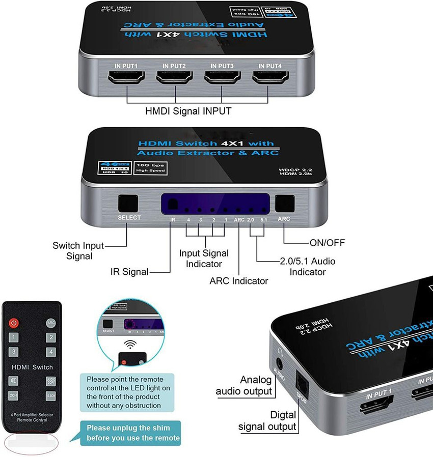 Hdmi switch arc 4k sales