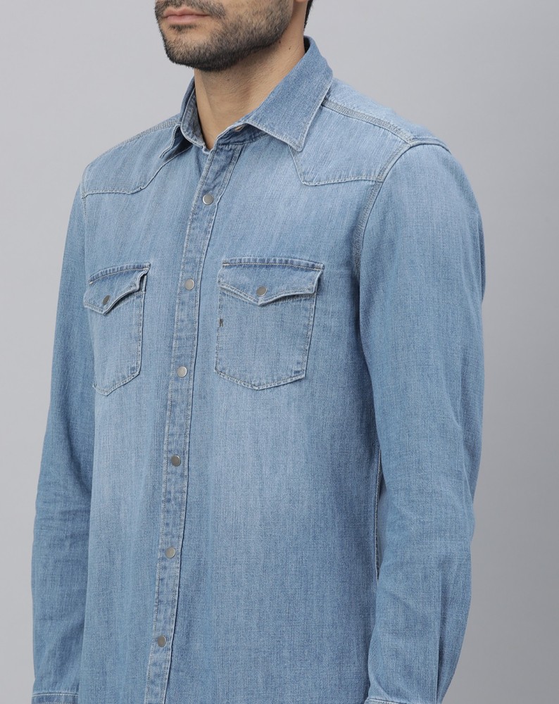 RARE RABBIT Men Solid Casual Blue Shirt - Buy RARE RABBIT Men Solid Casual Blue  Shirt Online at Best Prices in India