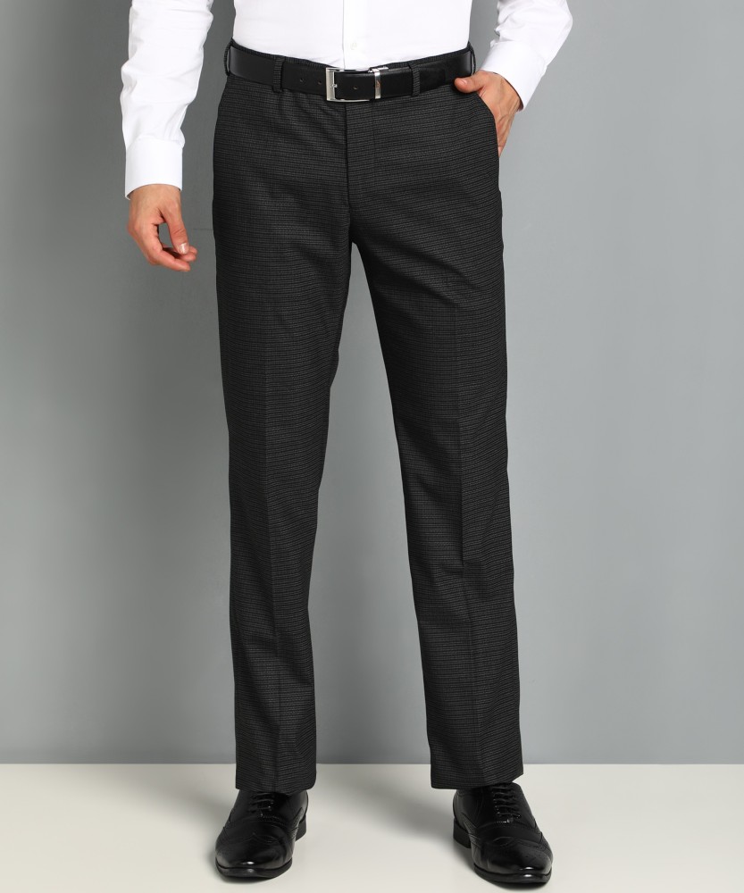 Buy Pesado Men Solid Black Formal Trousers Online at Best Prices in India   JioMart