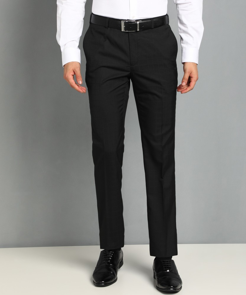 Buy Men Navy Solid Slim Fit Formal Trousers Online  735603  Peter England