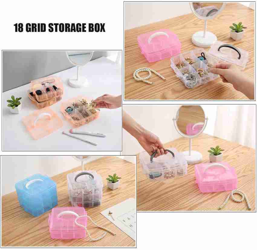 24 Grid Plastic Transparent Jewelry Ring Earrings Box Case Nail