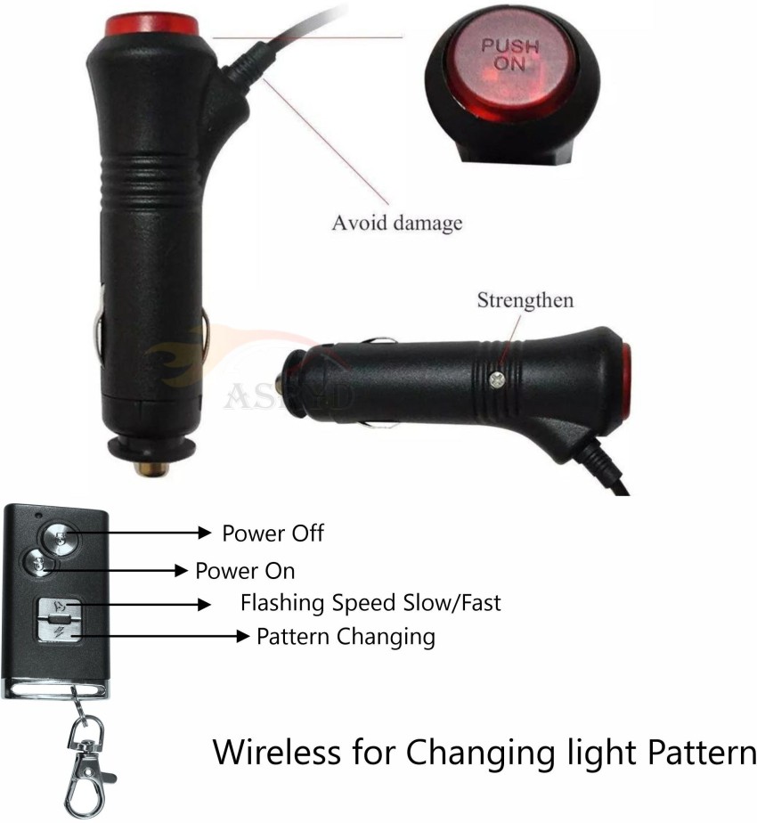 ASRYD HIGH POWER LED MULTI FUNCTION STROBE LIGHT ALL CAR NEW