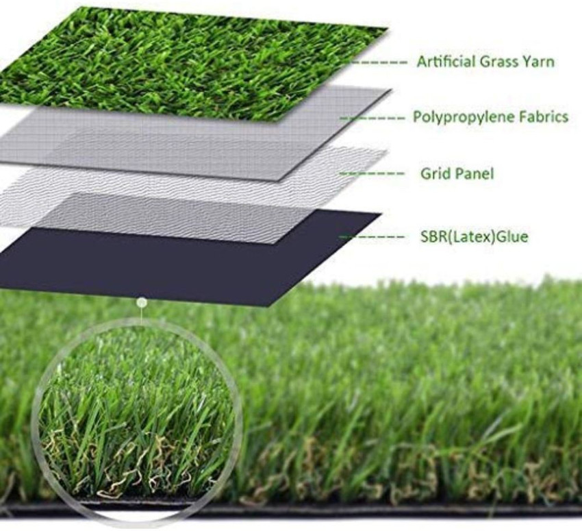 CHETANYA LOOMTEX 1 Piece Artificial Grass Carpet Size 1.5x 6
