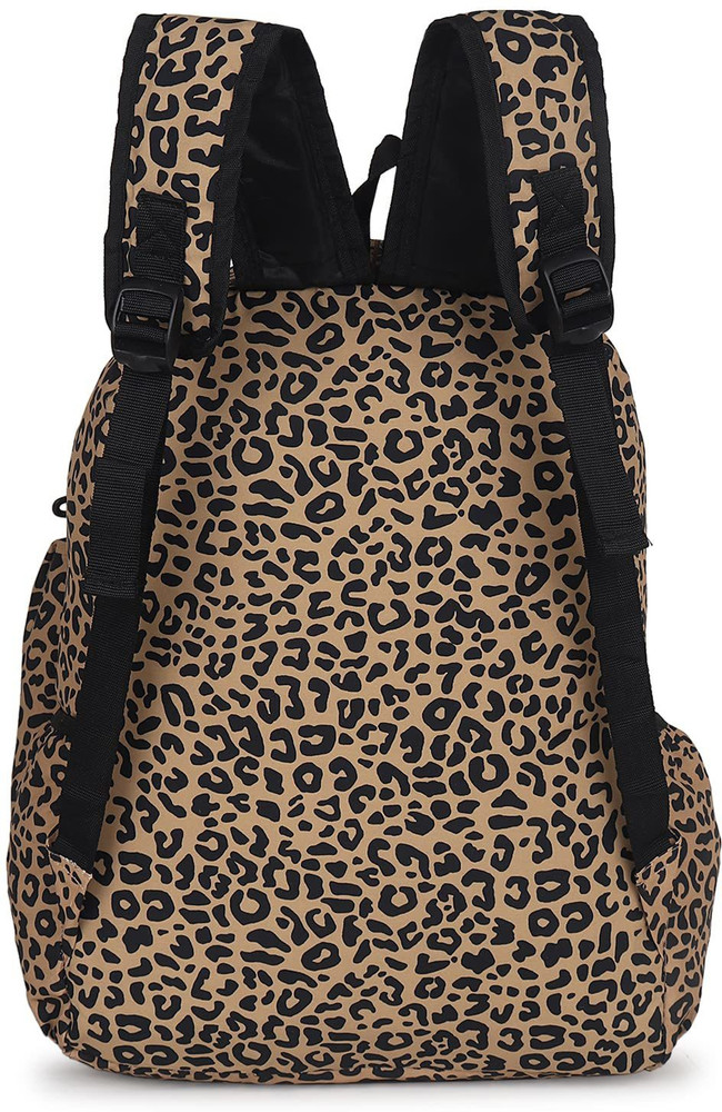Flipkart okji enterprises Animal Leopard Print Brown Stylish Backpack Purse for Women Girls Kids School COLLEGE BAGPACK School Bag School Bag