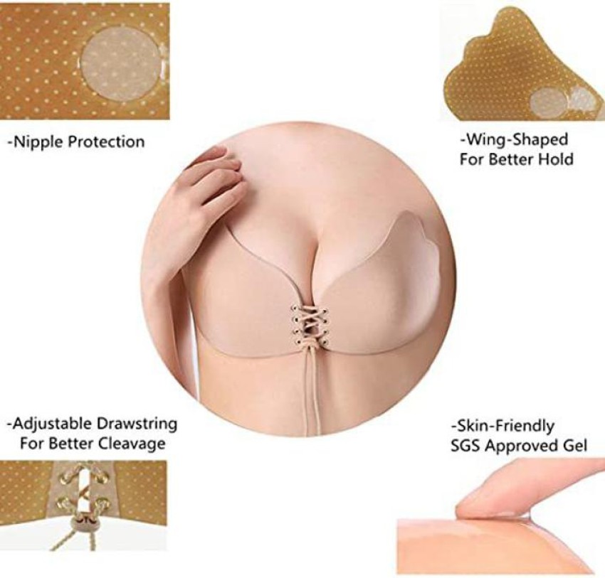 DClub Strapless Bra Adhesives Push Up Bras for Women Sticky