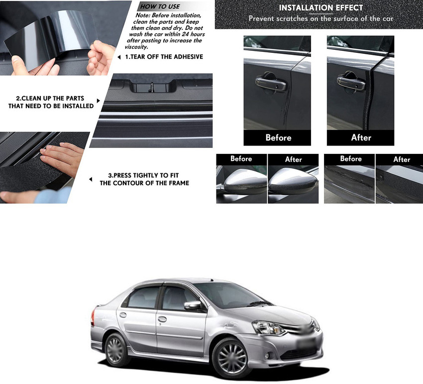 PROEDITION car Edge Door sill Protector Used for Door Edge Front