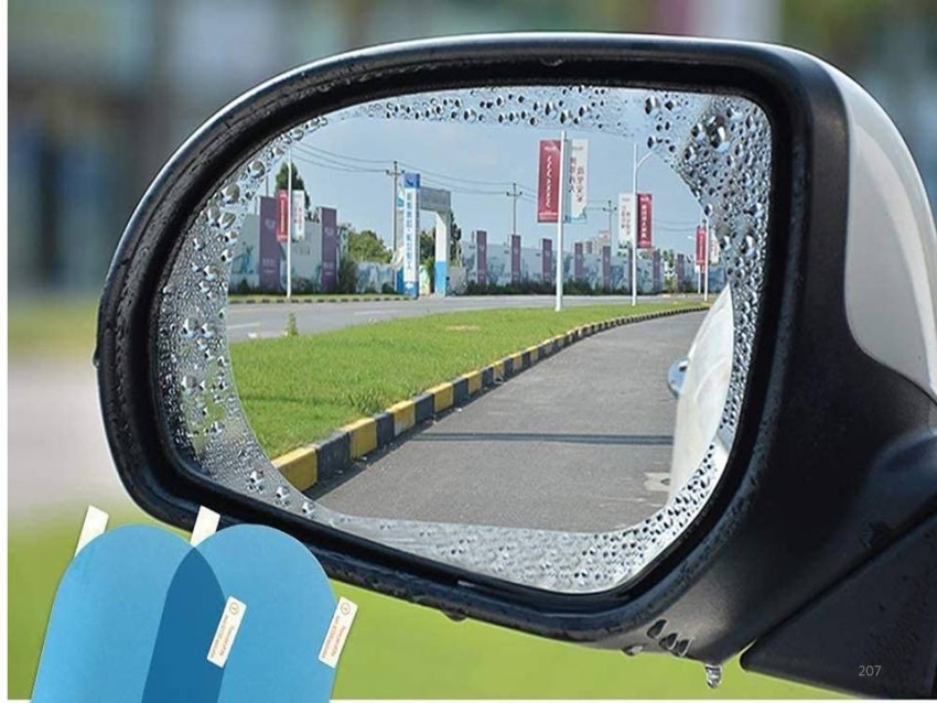 APICAL 4 PCS Car Rearview Mirror Protective Film, HD Clear Rainproof Film  Anti Glare Anti Fog