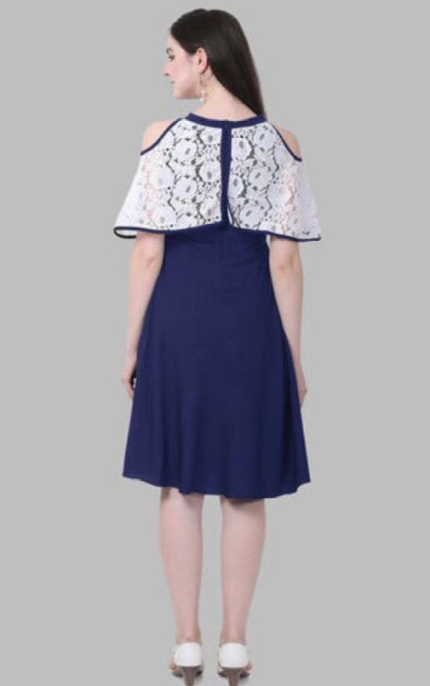 Polka Dots Blue Dress – NK Couture