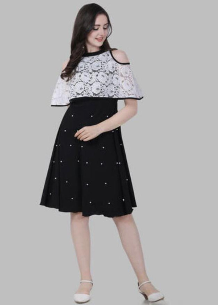 V S creation Girls Midi Knee Length Casual Dress Price in India
