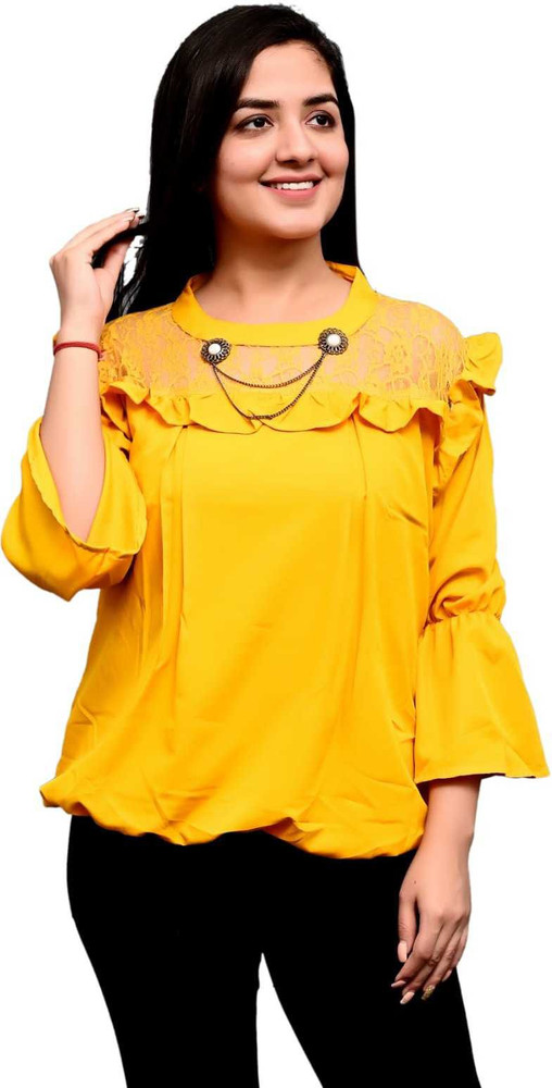 girls yellow top
