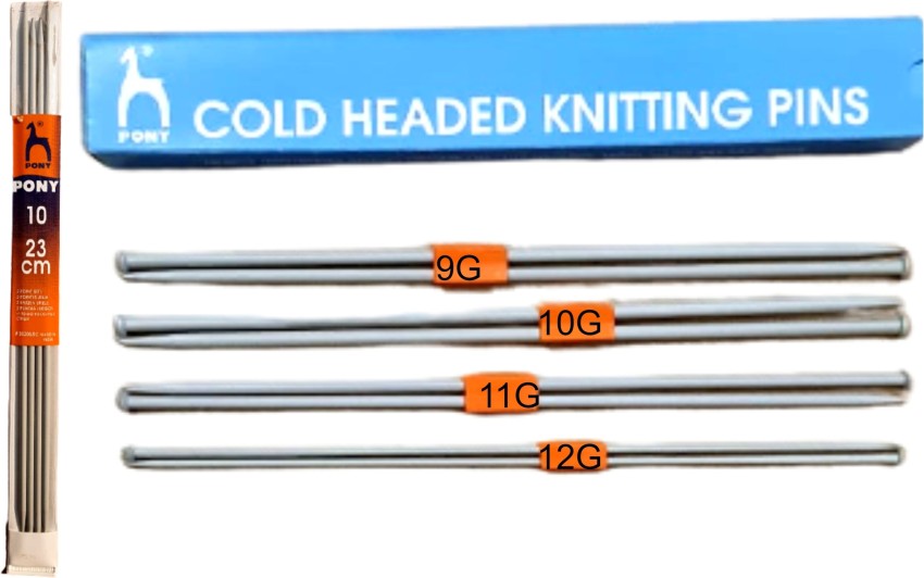 Pony Cold Headed Knitting Needle Pin Pair, Size 8 no (4.mm) Knitting Pin  Price in India - Buy Pony Cold Headed Knitting Needle Pin Pair, Size 8 no  (4.mm) Knitting Pin online