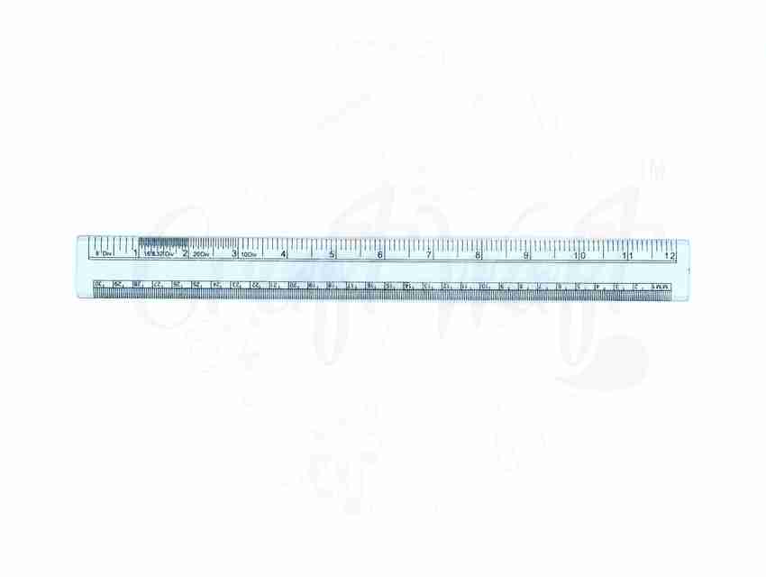 Flipkart CRAFTWAFT 10 Division Scale Ruler Transparent Poly